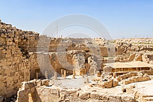 Ruins of Herodium, palace fortress in Israel