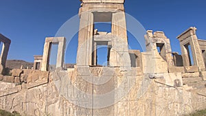 Ruins of historical city of Persapolis in Shiraz, Iran