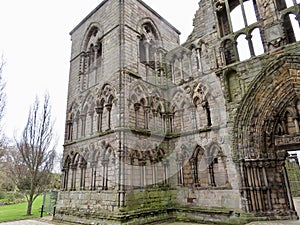 The ruins of Holyrood Abbey in Edinburgh