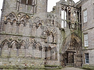 The ruins of Holyrood Abbey in Edinburgh