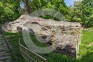 Ruins of the homes in the ancient Roman city of Diokletianopolis, town of Hisarya, Bulgaria