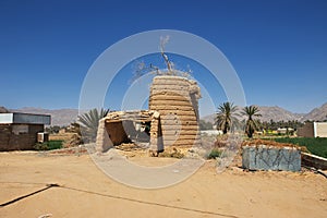 Ruins of the house in arab village close Najran, Asir region, Saudi Arabia
