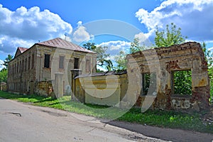 Ruins of House of the governor of a town and treasurer in Torzhok city, Russia