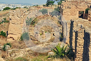 The ruins of the house of Hannibal in Carthage. Place life Carthaginian commander since the Roman Punic wars photo