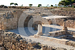 Ruins of the House of Theseus. Kato Paphos Archaeological Park. Paphos. Cyprus