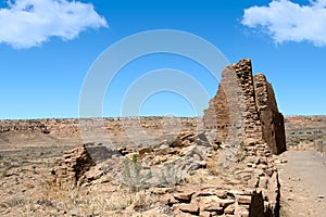 Ruins of Hungo Pavi at Chaco Canyon