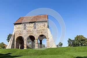 Ruins of the Imperial Abbey of Lorsch, called Reichsabtei Lorsch in Germany