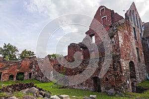 Ruins of Insterburg castle in Chernyakhovsk, Kaliningrad region