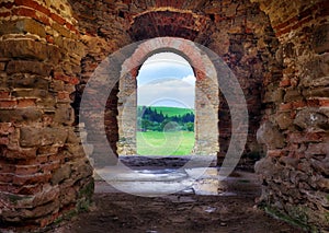 Ruins of iron smelting plant, Podbiel, Slovak republic. Architectural theme - Frantiskova huta