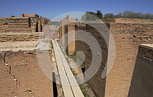 Ruins of the Ishtar gate in Babylon, Iraq. photo