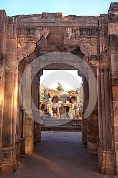 Ruins of the Jain and Shiva temples in Polo forest in Gujarat, India