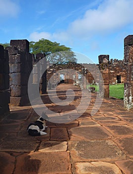 Ruins of jesuit missions san ignacio mini in misiones in argentina