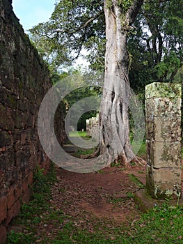 Ruins of jesuit missions san ignacio mini in misiones in argentina