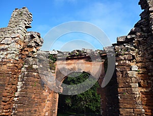 Ruins of jesuit missions san ignacio mini in misiones in argentina