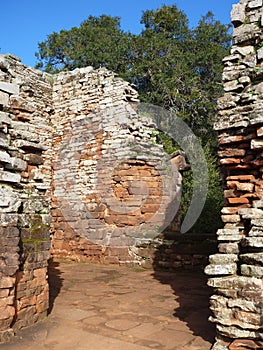 Ruins of jesuit missions san ignacio mini in misiones in argentina