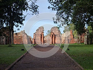 Ruins of jesuit missions san ignacio mini in misiones in argentina