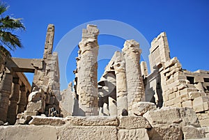 The ruins of Karnak temple in Luxor, Egypt