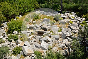 Ruins of Kastabos temple near Marmaris resort town in Turkey.