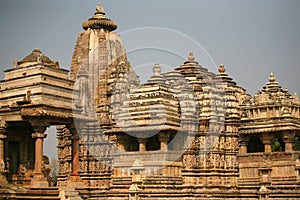 Ruins Khajuraho temple, india