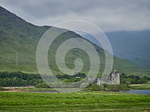 The ruins of Kilchurn castle on Loch Awe