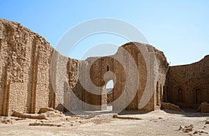 Ruins of King Ardashir`s castle, Firuzabad, Iran photo