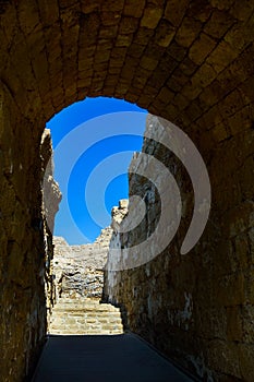 The ruins of King Herod palace in Caesarea, Israel