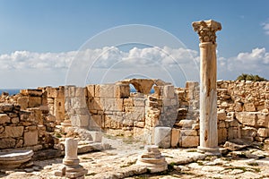 Ruins of Kourion, an ancient Greek city in Cyprus