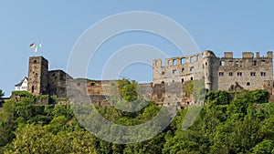 Ruins of a large medieval castle