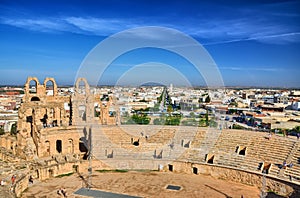 Ruins of the largest coliseum in North Africa. El Jem,Tunisia