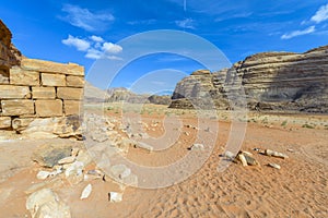 Ruins of Lawrence of Arabiaâ€™s House in Wadi Rum