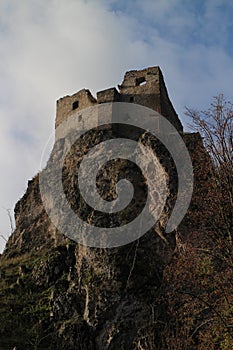 Ruins of Lednica castle, west Slovakia