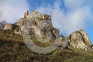 Ruins of Lednica castle, west Slovakia