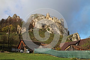 Ruins of Lednica castle, west Slovakia