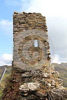 Ruins of Lednica castle, west Slovakia