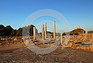 Ruins and lighthouse