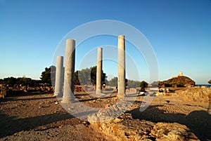 Ruins and lighthouse