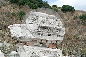 Ruins of lintels and capitals