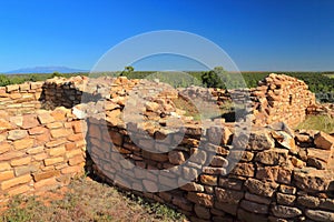 Ruins of Lowry Pueblo Walls in Open Landscape, Canyons of the Ancients National Monument, Colorado, USA