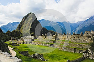 Ruins of Machu Picchu, the old incan city in Peru