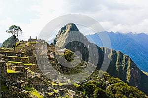 Ruins of Machu Picchu, the old incan city in Peru