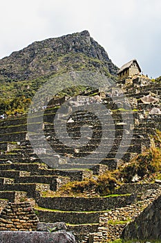 Ruins of Machu Picchu, the old incan city in Peru