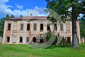 Ruins of main house of the governor of a town and treasurer in Torzhok city, Russia