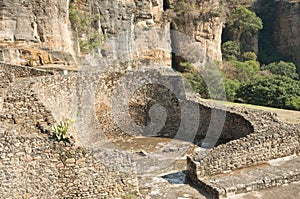 Ruins in Malinalco, Archaeological site in Mexico
