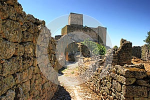 Ruins of Marialva historical village in Meda