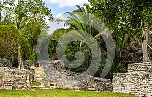 Ruins at the Mayan city of Kohunlich, Mexico