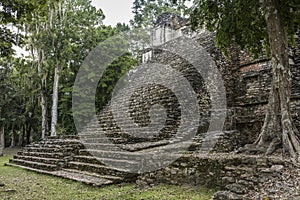 Ruins of the Mayan temple of Dzibanche in Mexico