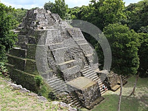 Ruins of Mayan temple at Yaxha, Guatemala