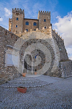 Ruins of medieval castle at Collalto Sabino  in Lazio, Italy