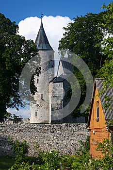 Ruins of the medieval castle in Haapsalu, Estonia