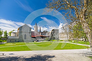 Ruins of medieval castle in Haapsalu, Estonia